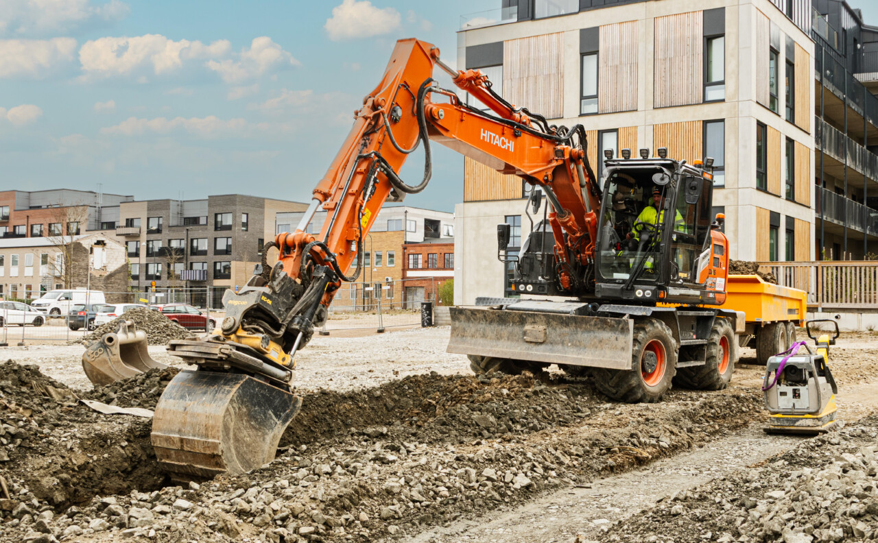 Grävarbete med hjulgrävare